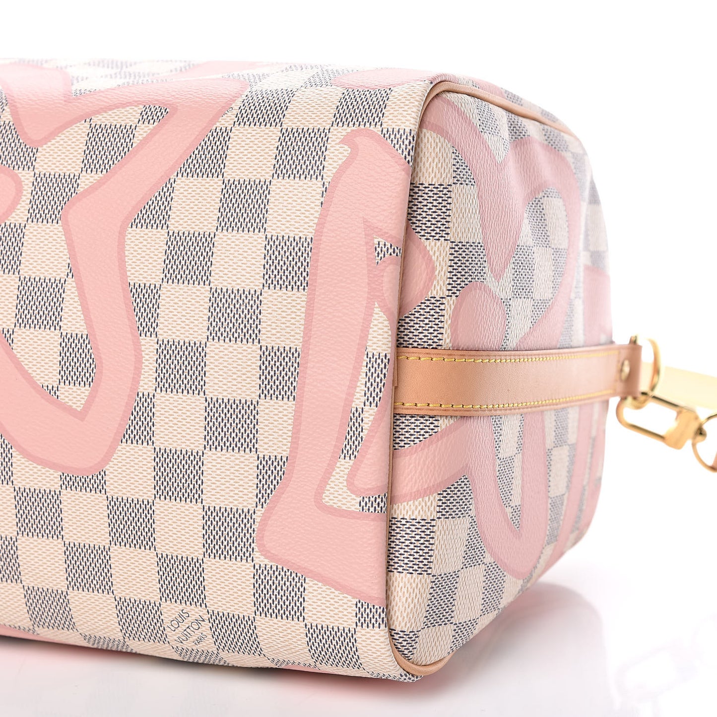 Damier Azur Tahitienne Speedy Bandouliere 30 Rose Ballerine