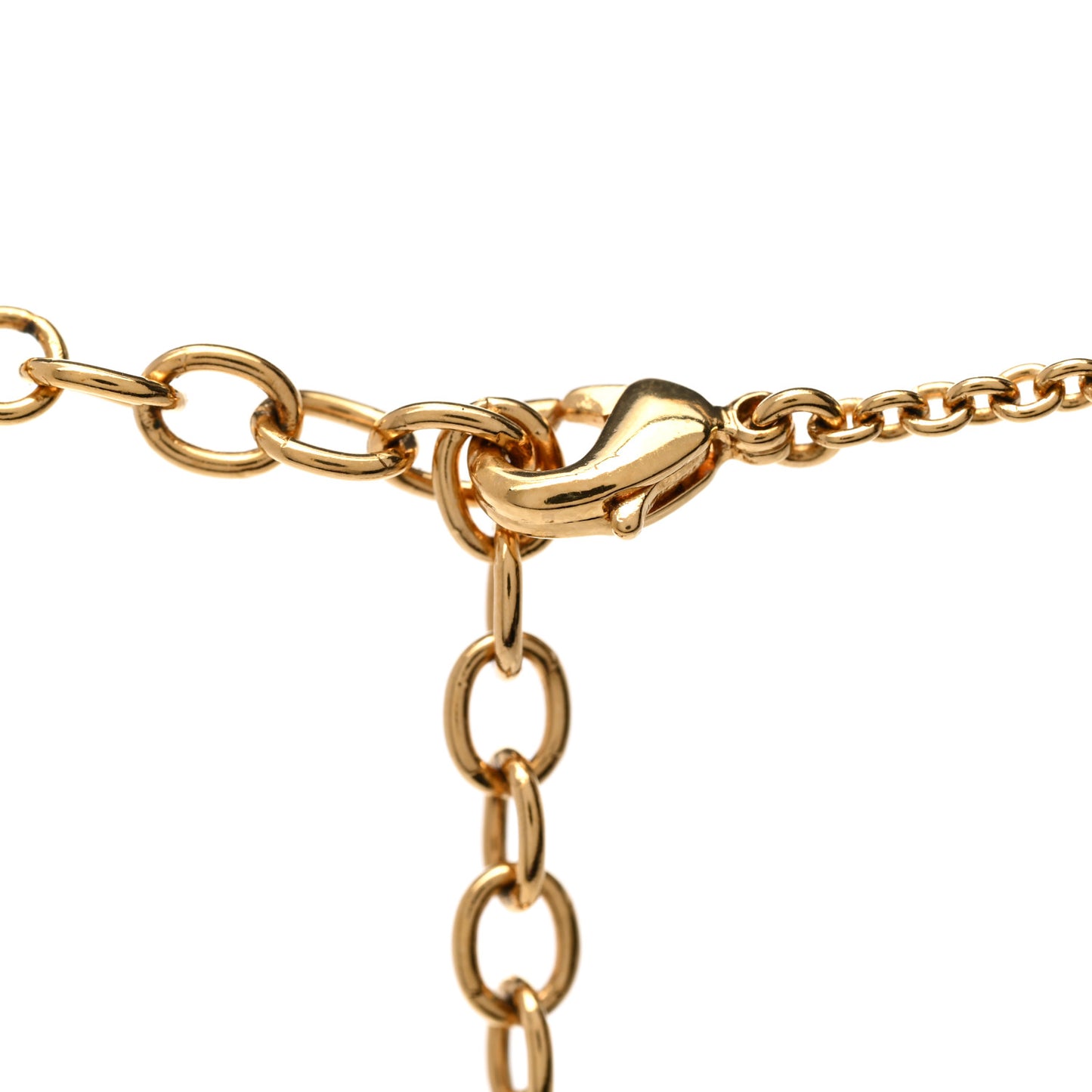 Crystal Enamel The Great Essential V Necklace Gold Black