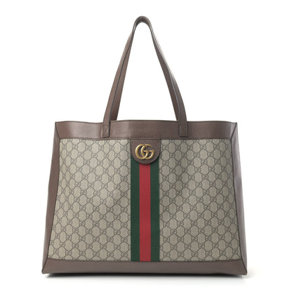 Gucci X DISNEY GG Supreme Monogram Web Three Little Pigs Large Ophidia Tote Beige New Acero 1 of 8