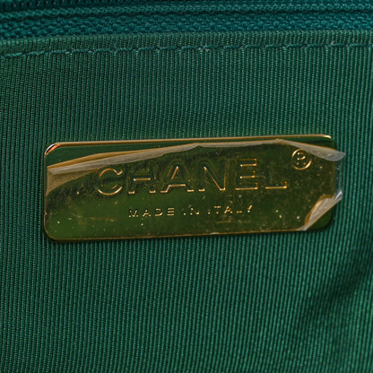 Chanel Tweed Quilted Medium Chanel 19 Flap Green 5 of 9