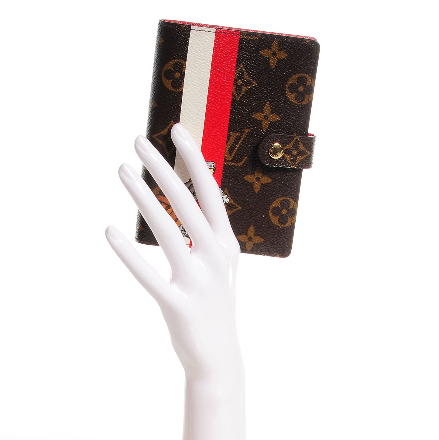 Monogram Groom Small Ring Agenda Cover Red