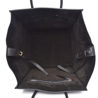 Celine Crocodile Embossed Calfskin Medium Phantom Luggage Black 5 of 14