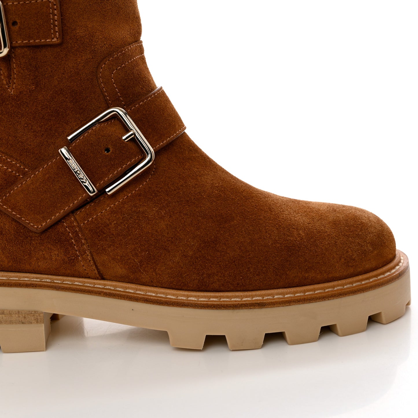 Suede Youth Biker Boots 37 Tan