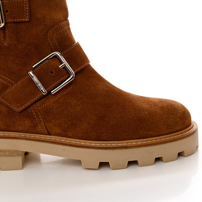 Jimmy Choo Suede Youth Biker Boots 37 Tan 11 of 12