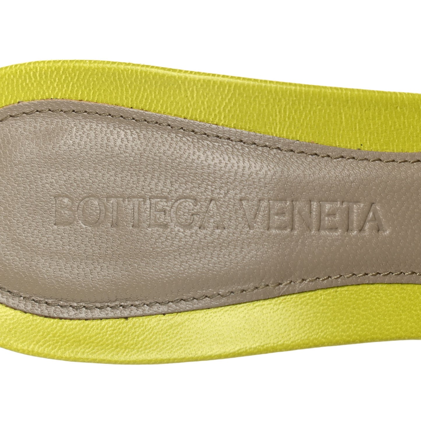 Lambskin Stretch Mule Sandals 35.5 Kiwi