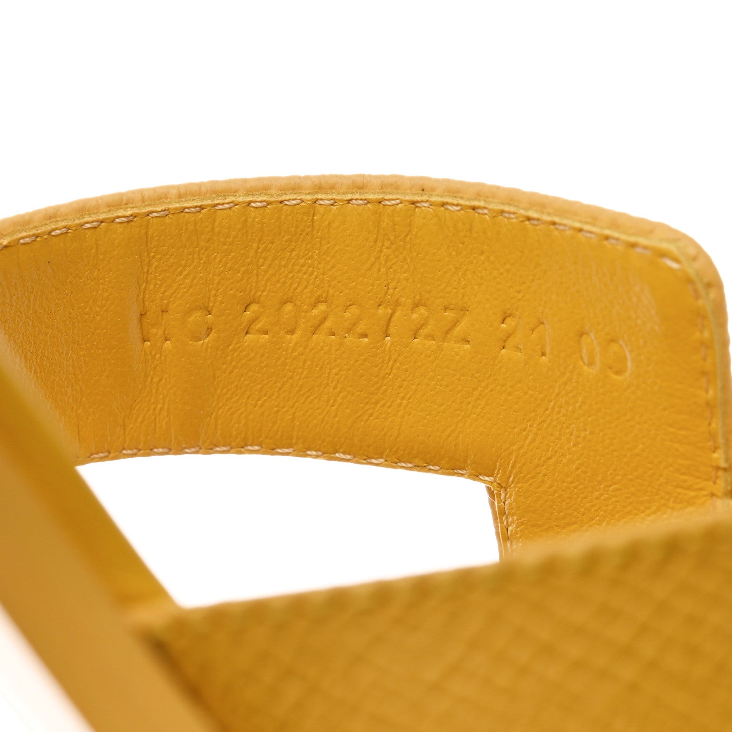 Hermes Epsom Oran Sandals 38.5 Jaune Sable 6 of 9