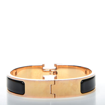 Hermes Enamel Narrow Clic Clac H Bracelet PM Black 2 of 5
