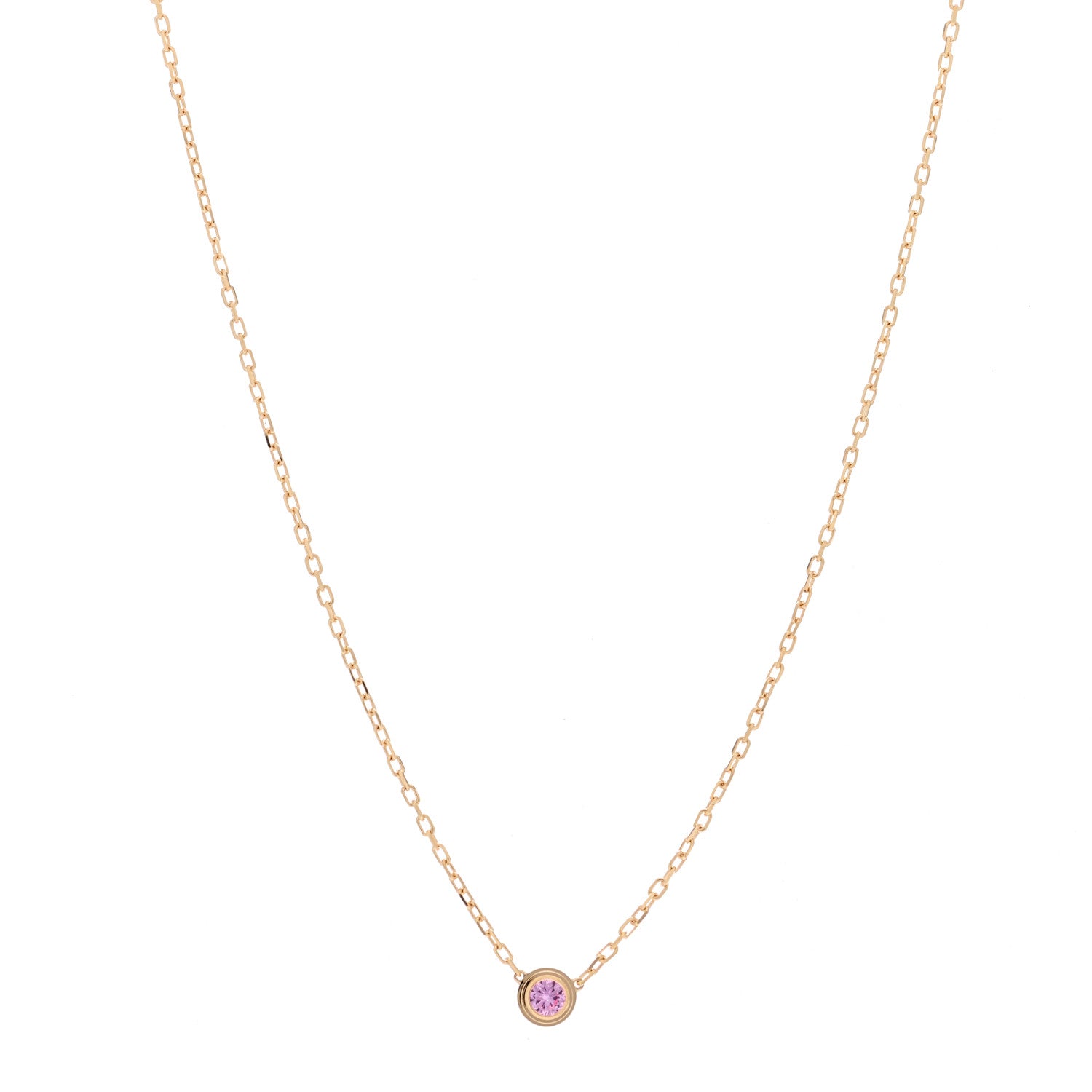 Cartier 18K Pink Gold Pink Sapphire D'Amour Pendant Necklace 1 of 5