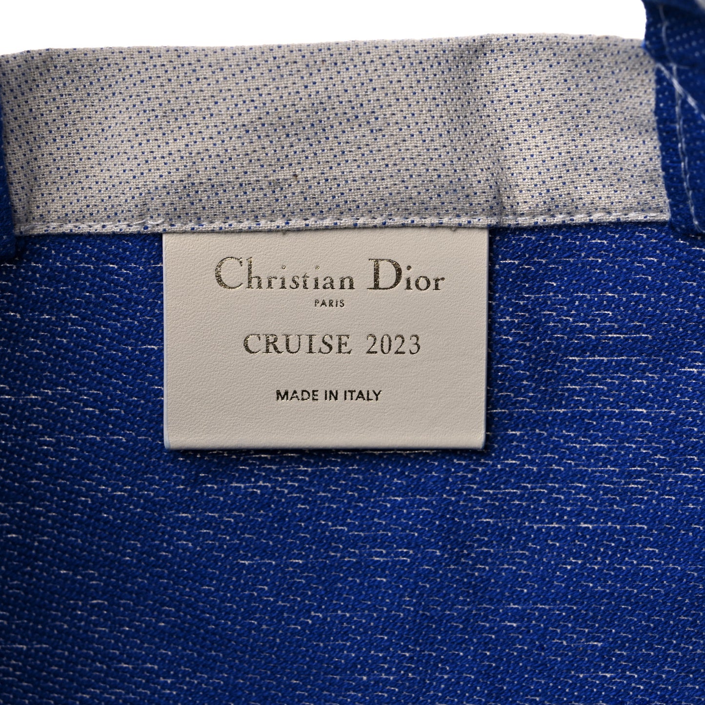 Canvas Print Cruise Tote Ivory Blue