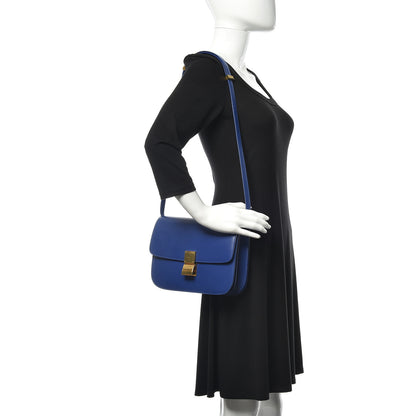 Celine Box Calfskin Medium Classic Box Flap Bag Indigo 2 of 11