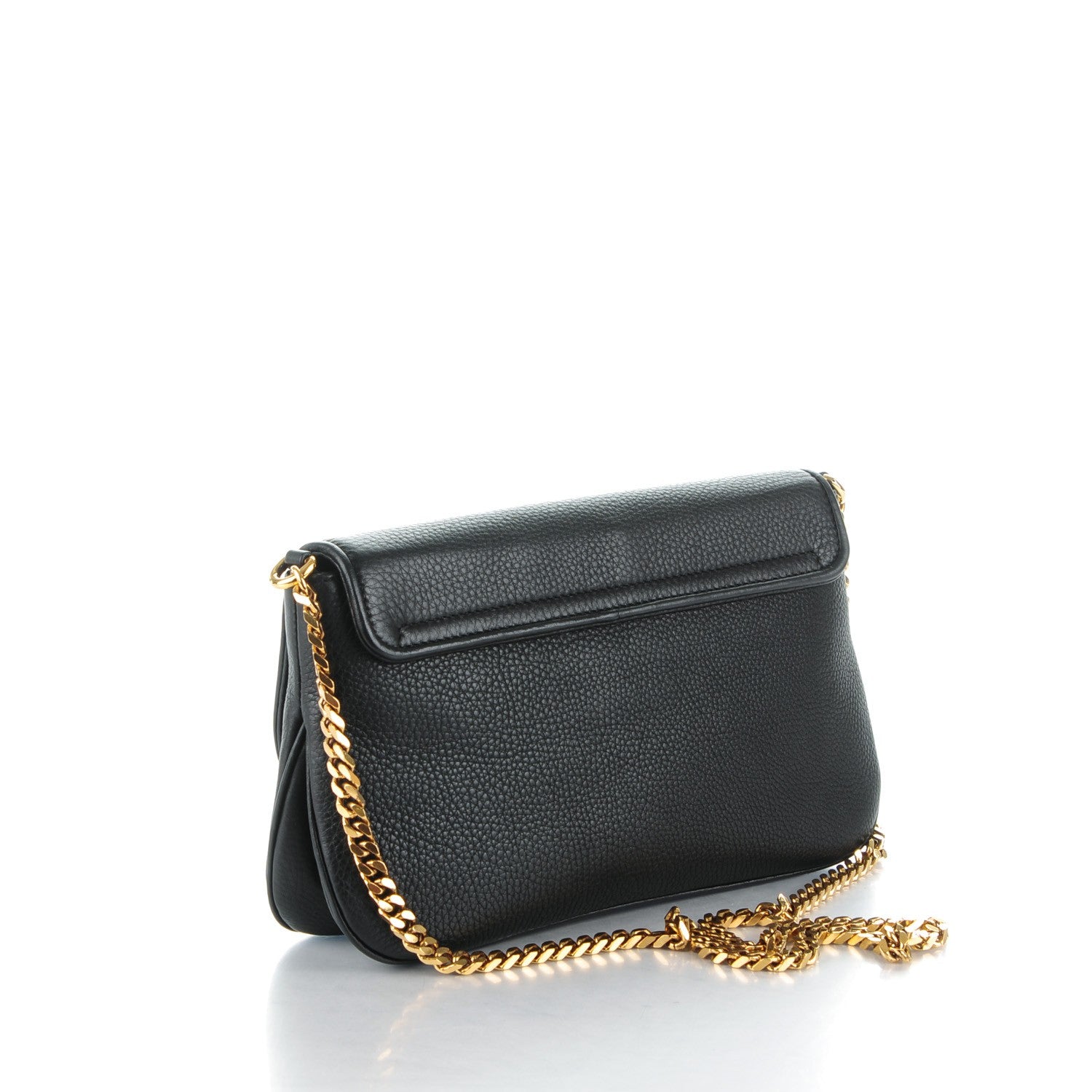 Gucci Calfskin Medium 1973 Chain Shoulder Bag Black 3 of 7