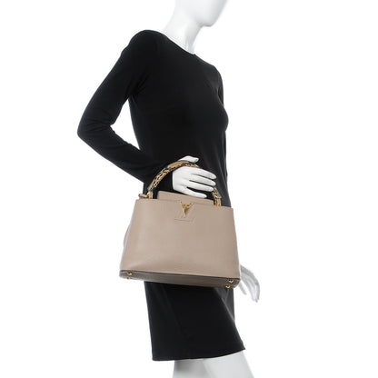 Louis Vuitton Taurillon Python Capucines PM Galet 2 of 7