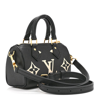 Louis Vuitton Empreinte Monogram Giant Nano Speedy Black Beige 3 of 10