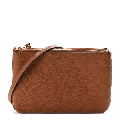 Louis Vuitton Empreinte Monogram Giant Double Zip Pochette Caramel 1 of 9