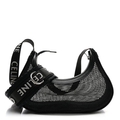 Celine Mesh Ava Trekking Shoulder Bag Black 1 of 10