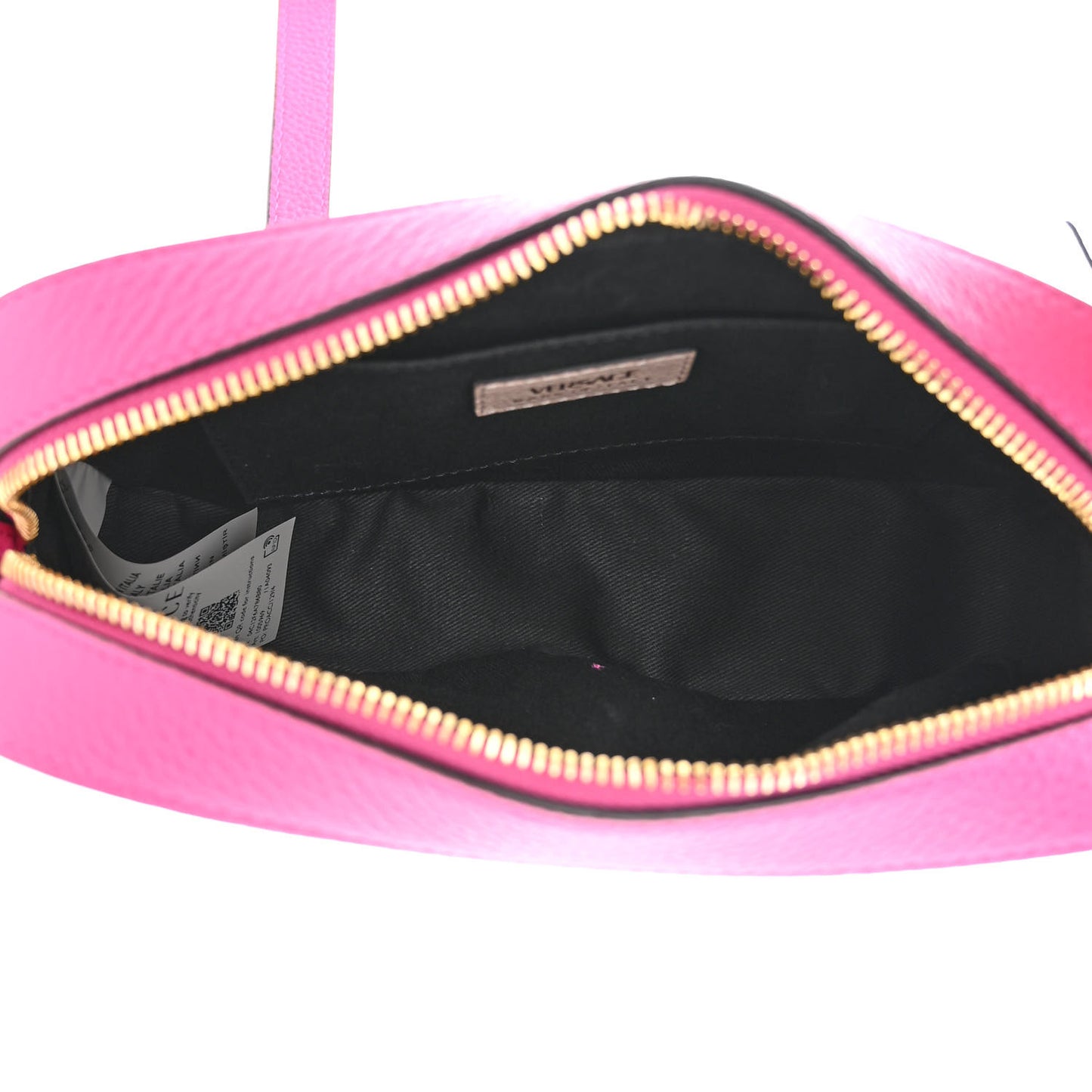 Grainy Calfskin Virtus Small Camera Bag Purple