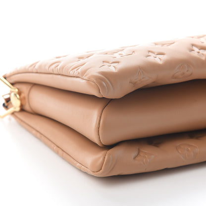 Louis Vuitton Lambskin Embossed Monogram Coussin PM Camel 7 of 8
