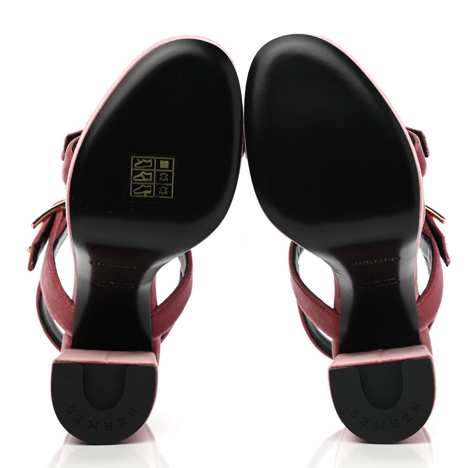 Hermes Velours Bossa Sandals 36 Bois De Rose 5 of 9