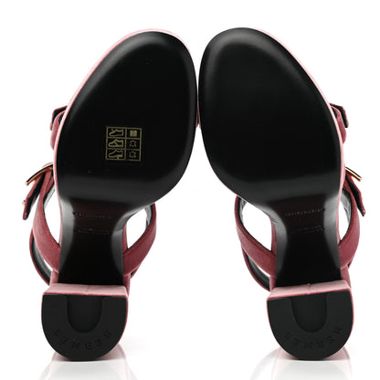 Hermes Velours Bossa Sandals 36 Bois De Rose 5 of 9