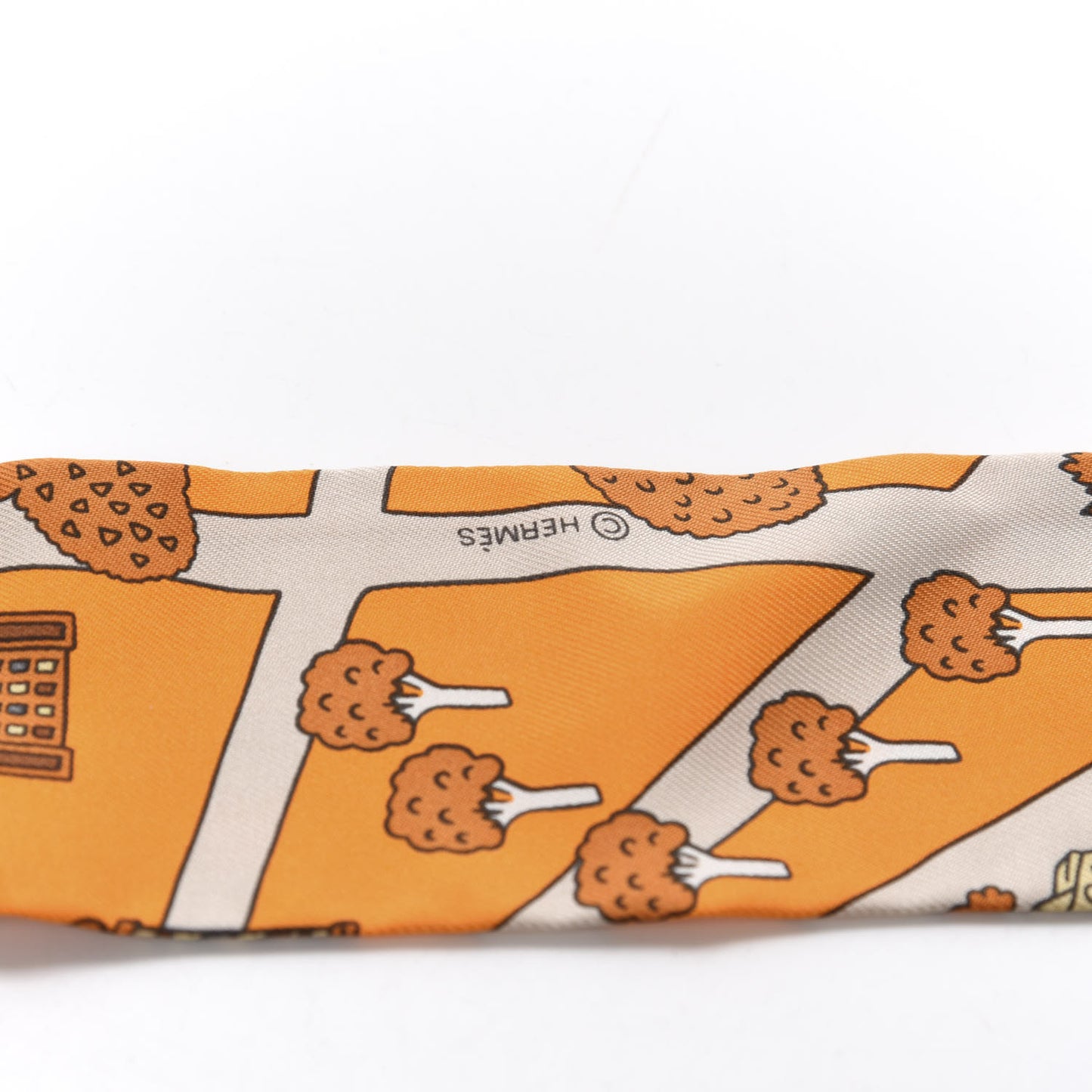 Silk Les Nouveaux Amoureux de Paris Twilly Orange Ciel Beige