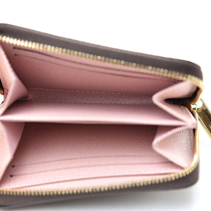 Louis Vuitton Damier Ebene Zippy Coin Purse Rose Ballerine 5 of 8