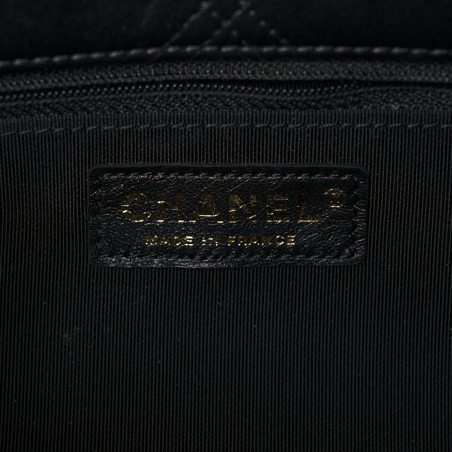 Lambskin Quilted Pearl Studded Flap Black