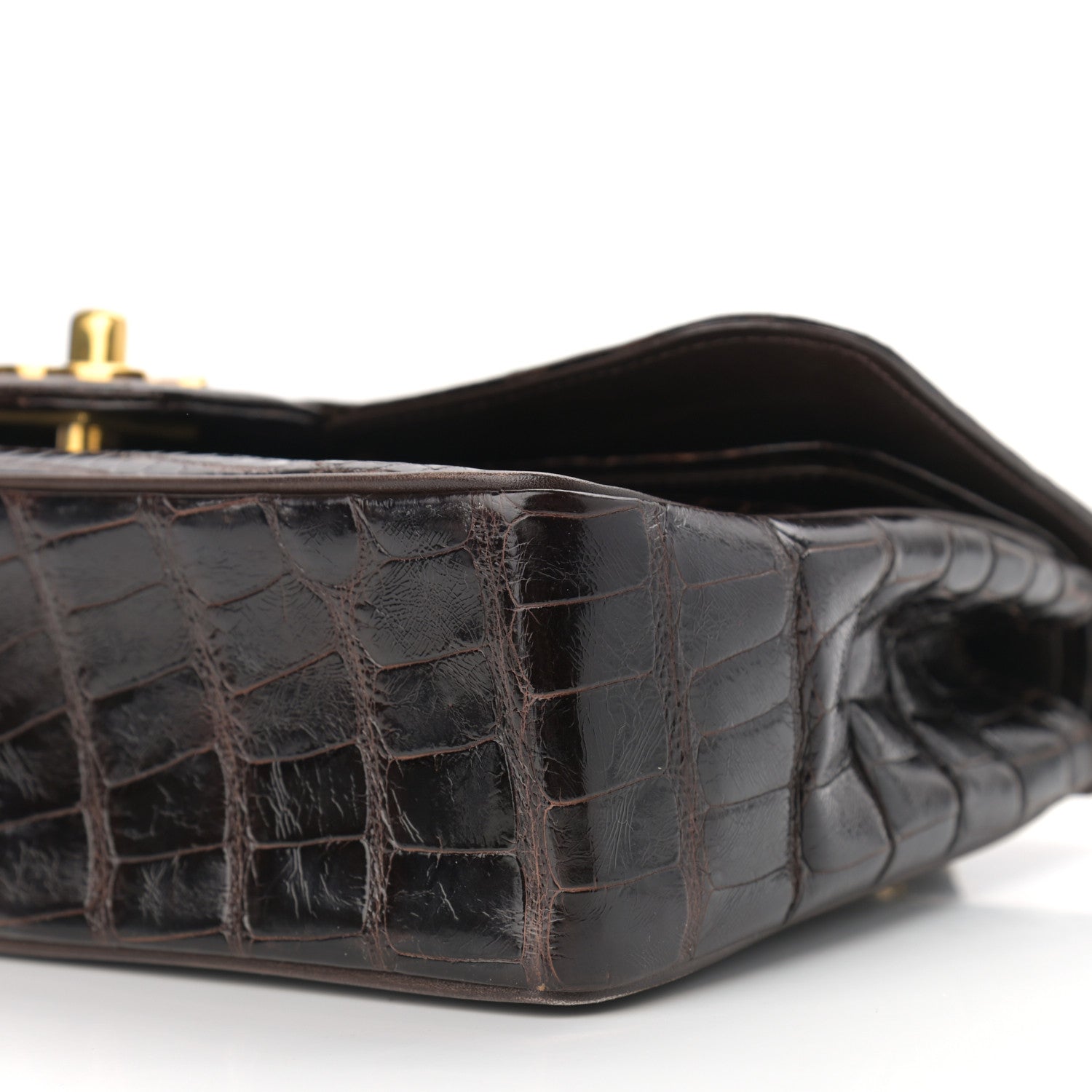 Chanel Alligator Small Double Flap Brown 11 of 11