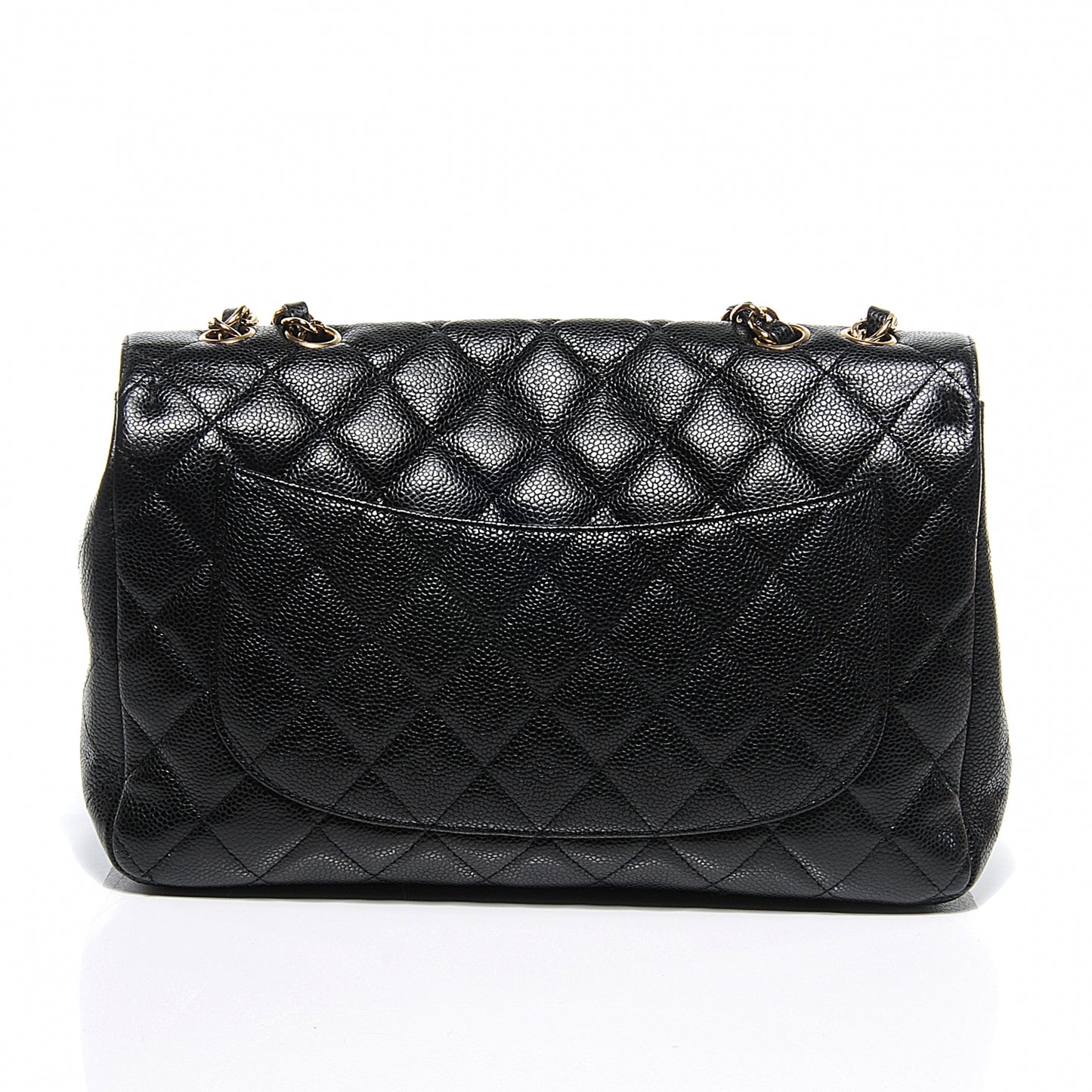 Caviar Jumbo Single Flap Black