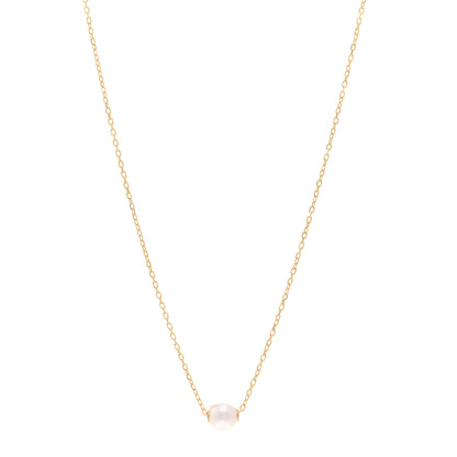 Mikimoto 18K Yellow Gold Akoya Pearl 6mm Single Pendant Necklace 1 of 5