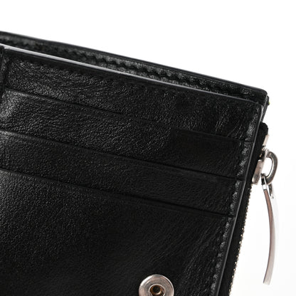 Bottega Veneta Metallic Crushed Calfskin Intrecciato Zip Card Holder Chlorophyll 8 of 10