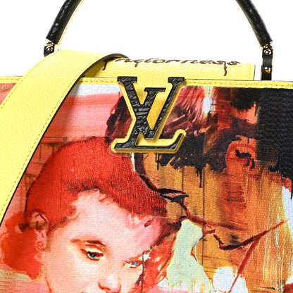 Louis Vuitton Taurillon Embroidered Tenderness Capucines MM Yellow Multicolor 8 of 10