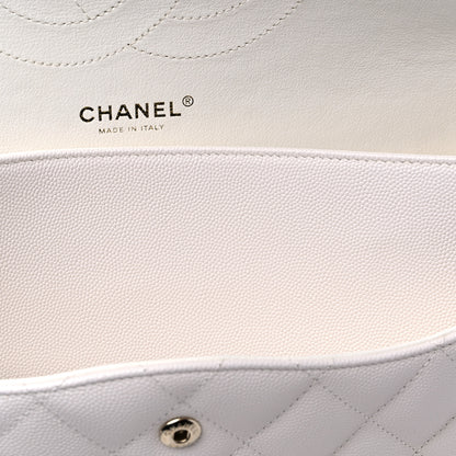 Chanel Caviar Quilted Jumbo Double Flap White 15 of 21