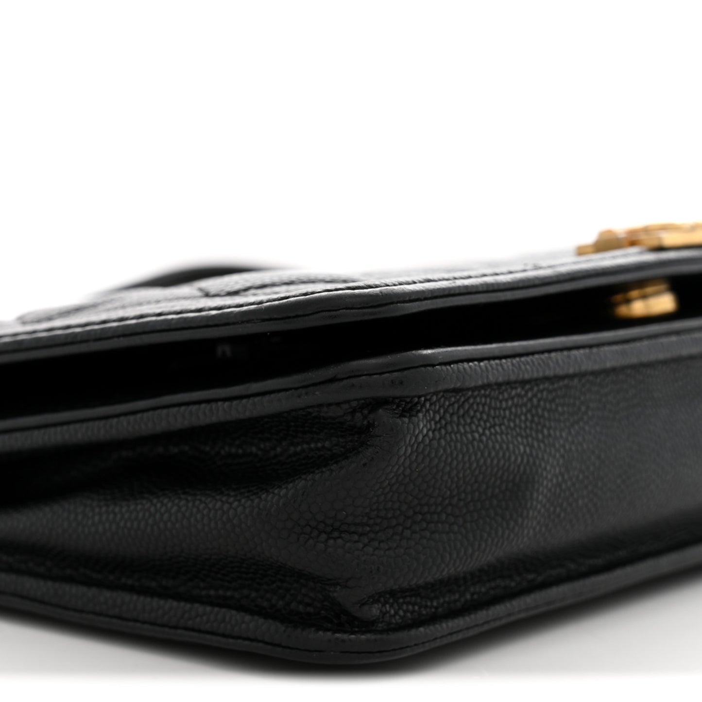 Caviar Quilted Boy Wallet On Chain WOC Black