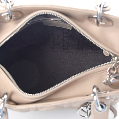 Christian Dior Lambskin Cannage Medium Lady Dior Beige 5 of 9