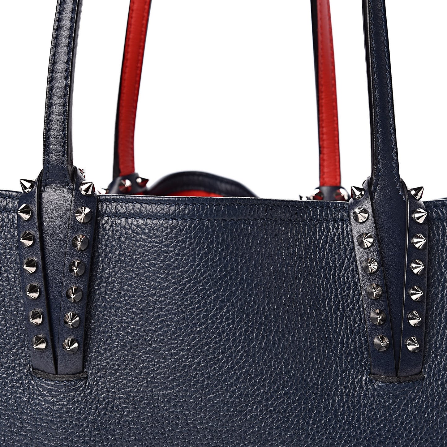 Calfskin Spikes East West Cabata Tote Navy