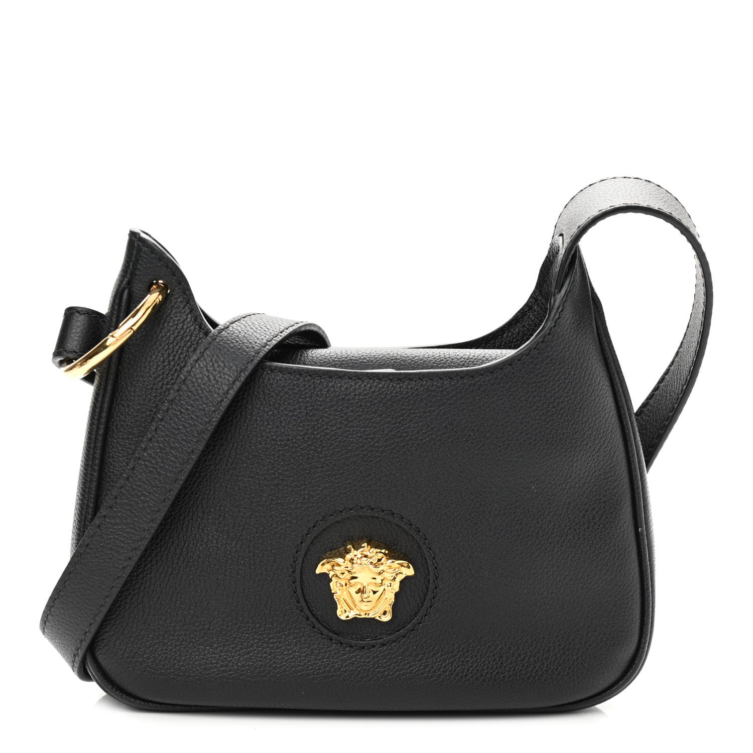 Versace Calfskin La Medusa Small Hobo Crossbody Black 1 of 9