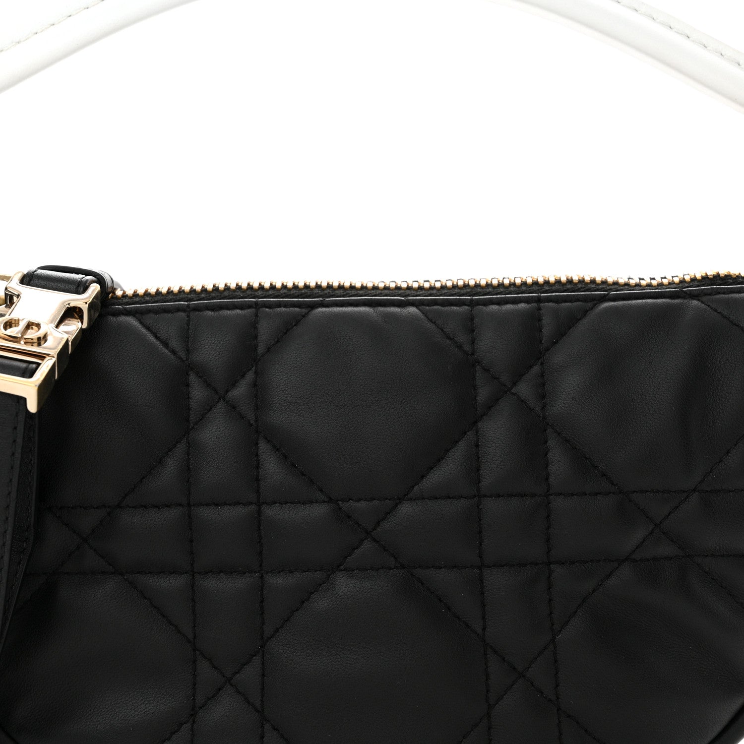 Christian Dior Lambskin Cannage Small Dior Vibe Hobo Bag Black 8 of 11