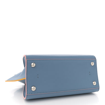 Fendi Vitello Dolce Mini 3jours Tote Blue 4 of 10