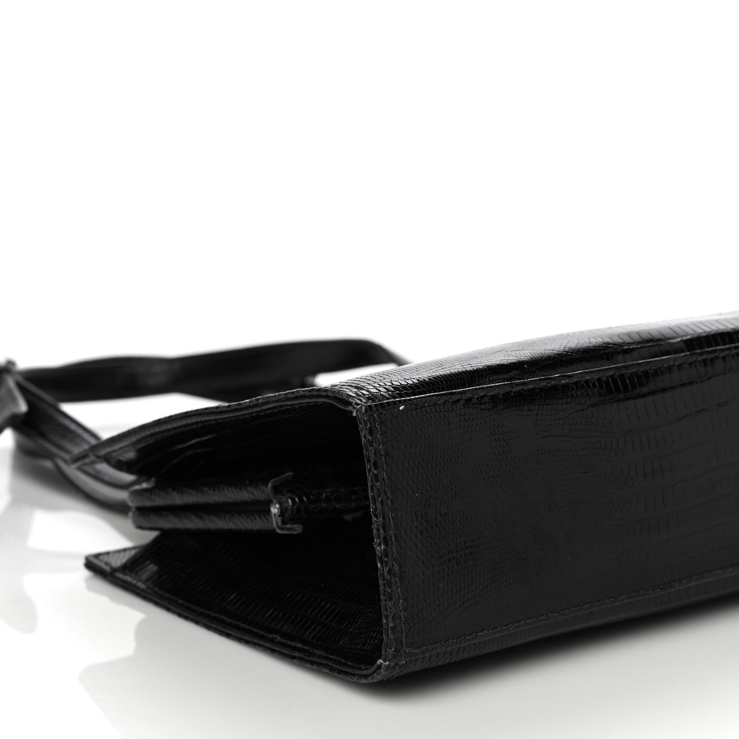 Fendi Lizard Satchel Black 9 of 13