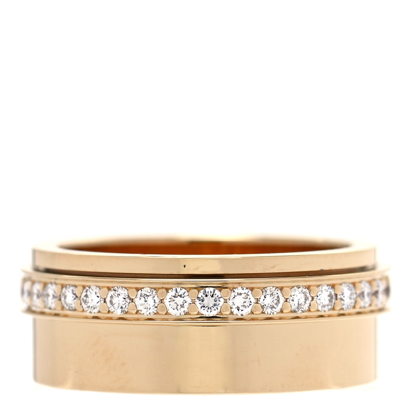 18K Yellow Gold Diamond Possession One Row Ring 54 7