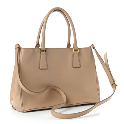 Prada Saffiano Large Galleria Double Zip Tote Argilla 2 of 7