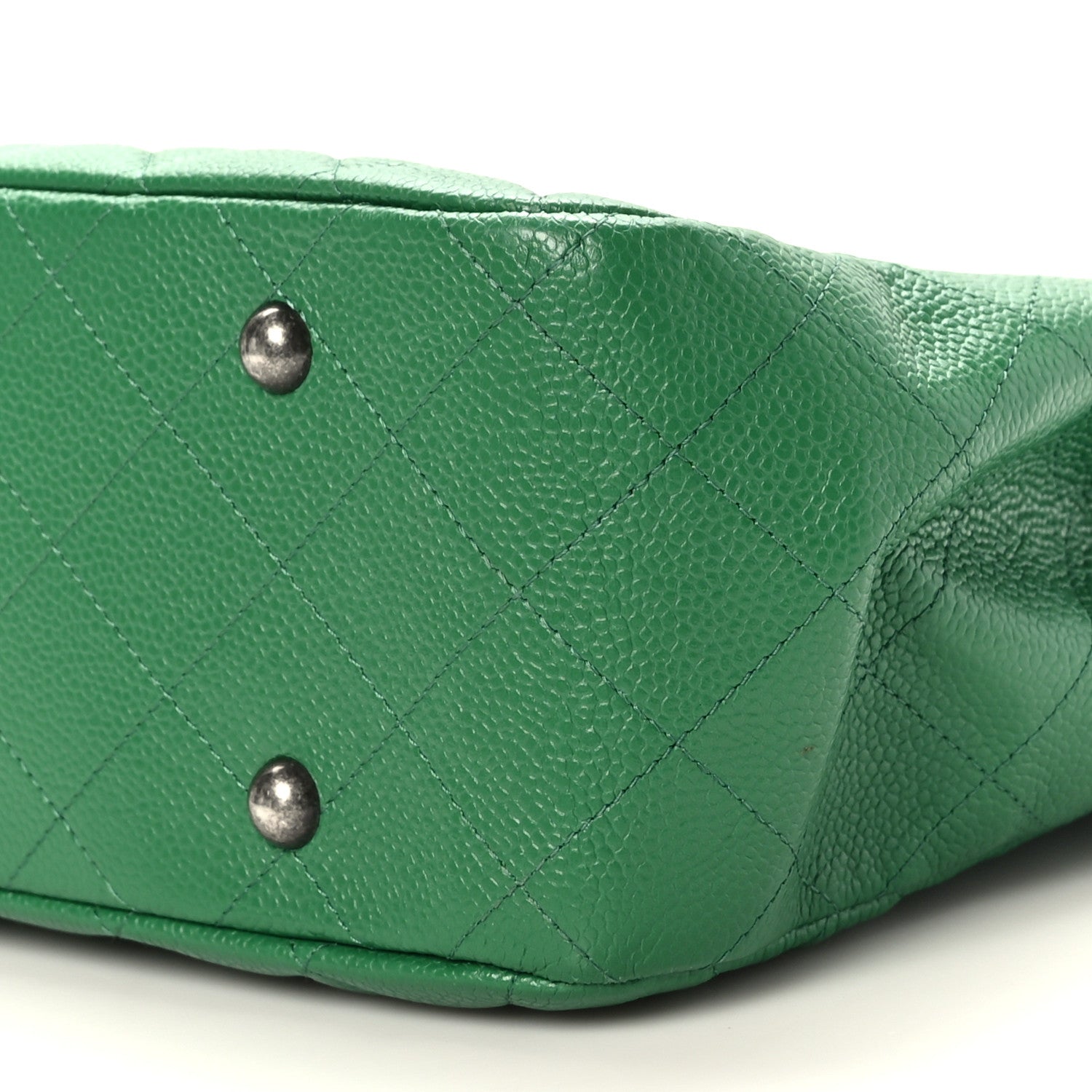Chanel Caviar Quilted Timeless Tote Green 9 of 9