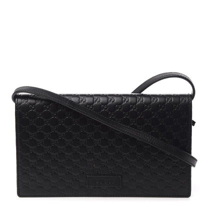 Gucci Microguccissima Crossbody Wallet Black 1 of 11