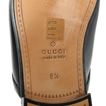 Gucci Goatskin Mens Horsebit Slippers 8.5 Black 9 of 10