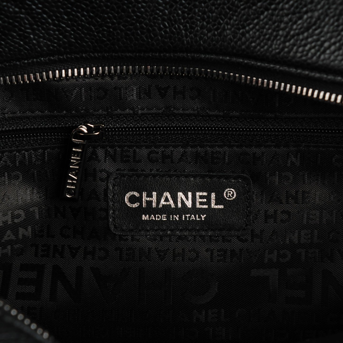 Caviar Square Stitched Tote Black