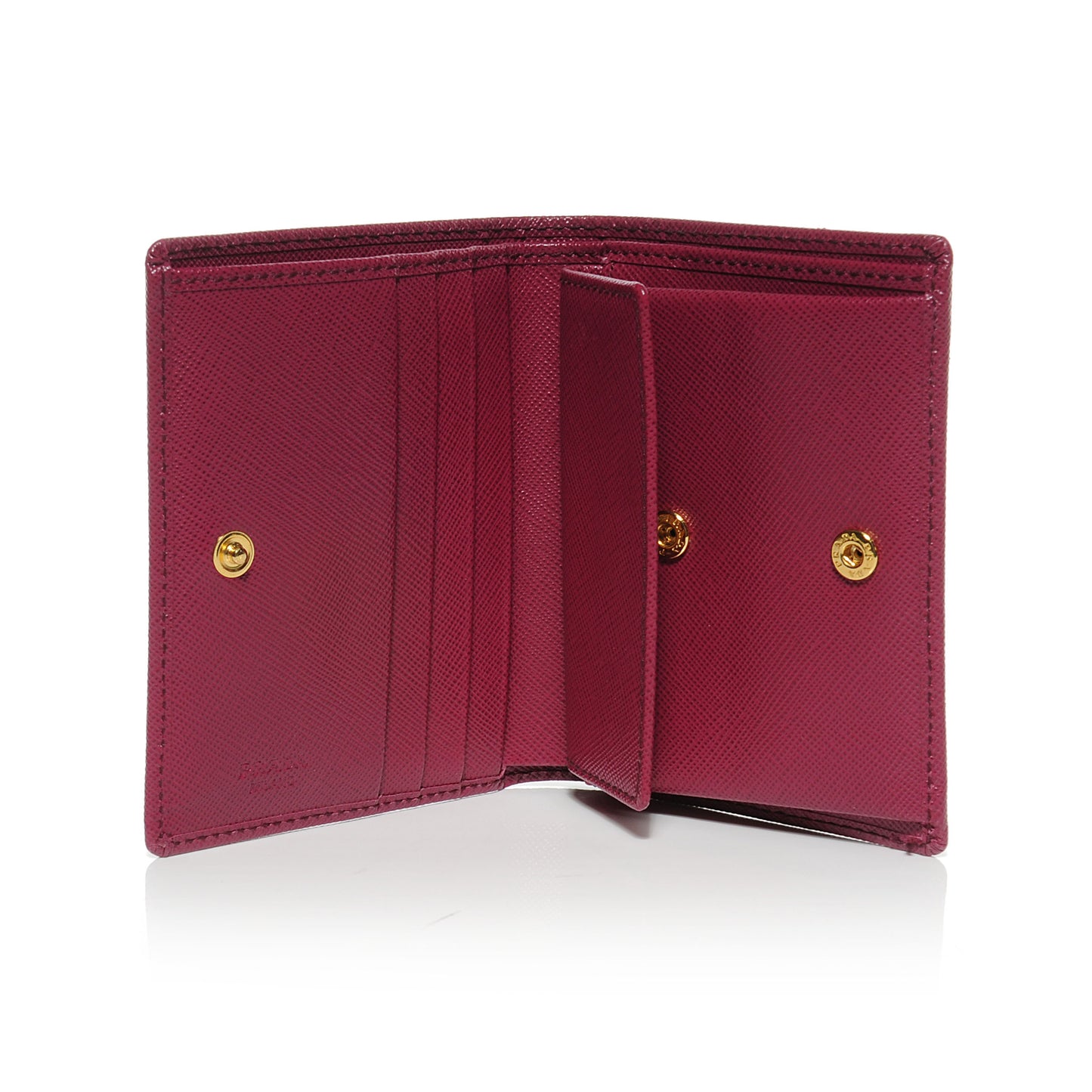 Saffiano Metal Bi-Fold Wallet Ametista