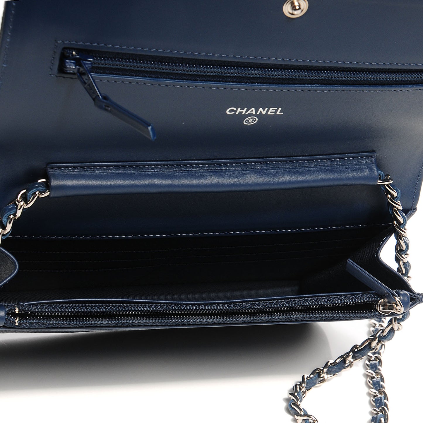 Caviar Timeless CC Wallet on Chain WOC Navy Blue