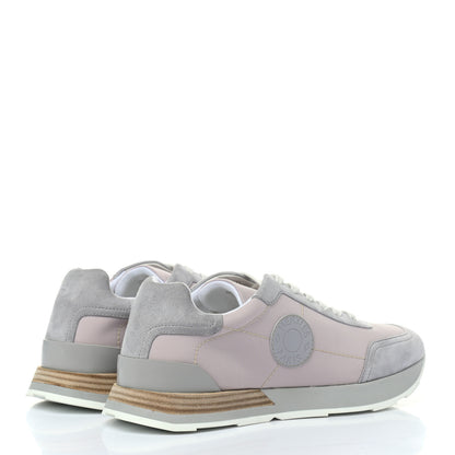 Hermes Technical Canvas Suede Goatskin Drive Sneakers 38.5 4 of 10