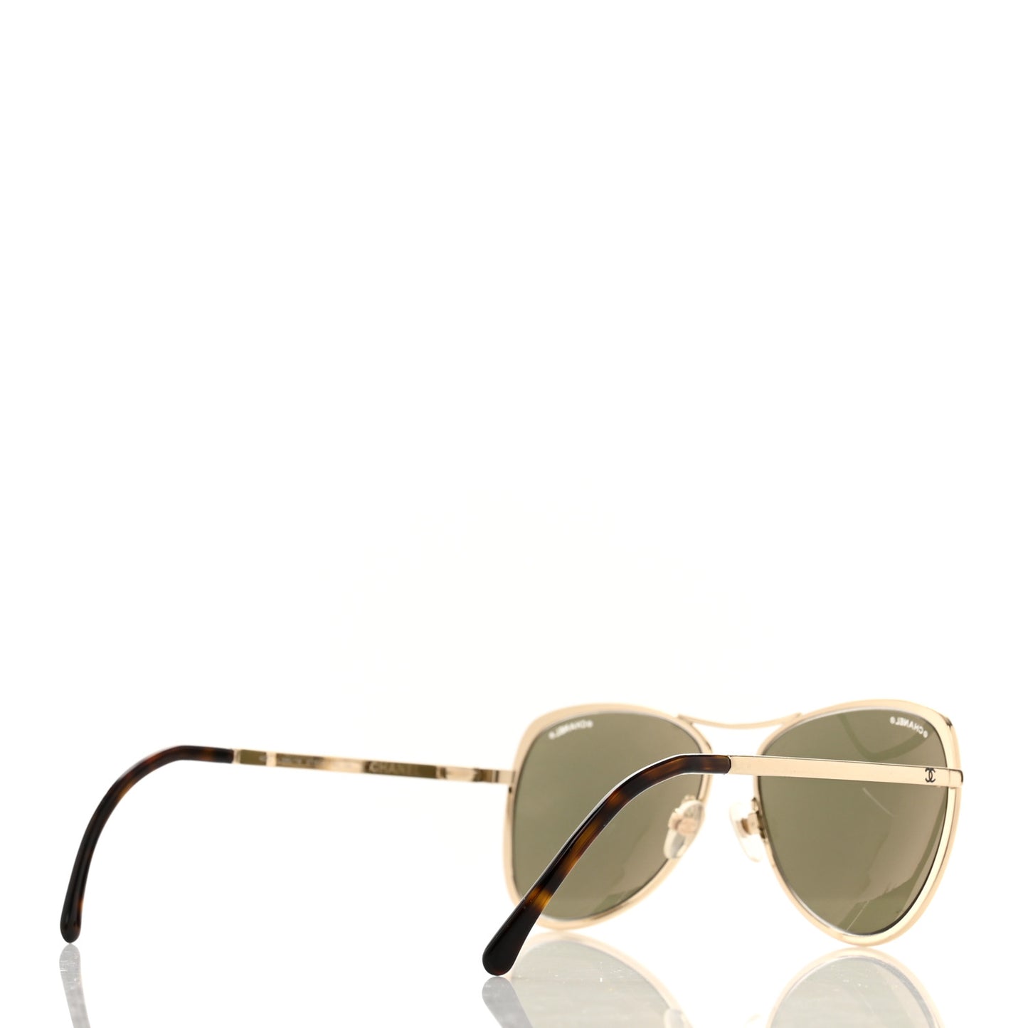 Metal Mirrored Pilot Summer Sunglasses 4223 Gold