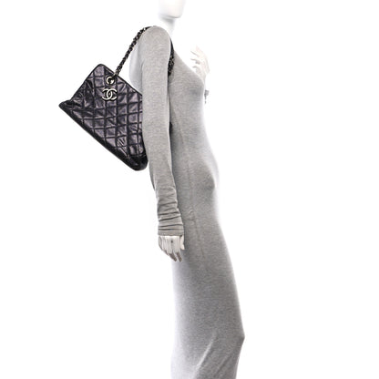 Chanel Iridescent Caviar Quilted Chic Shopping Tote Silver 2 of 11